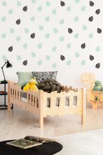 Lit enfant en bois avec barrière Théo – Accès central