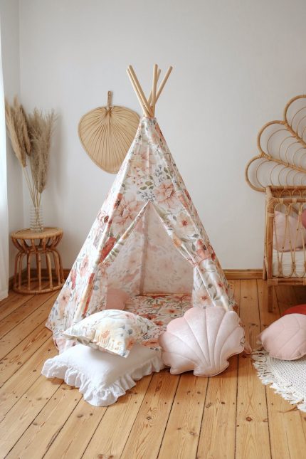 Tipi pour enfant Fleurs