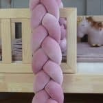 Tour de lit tressé - Rose Cerise