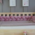 Tour de lit tressé - Rose Cerise