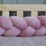 Tour de lit tressé - Rose Cerise