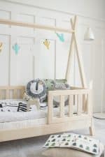 Lit tipi Oslo avec barrière - Accès central