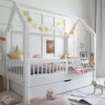 Lit cabane blanc Stockholm avec tiroir 80x160 cm