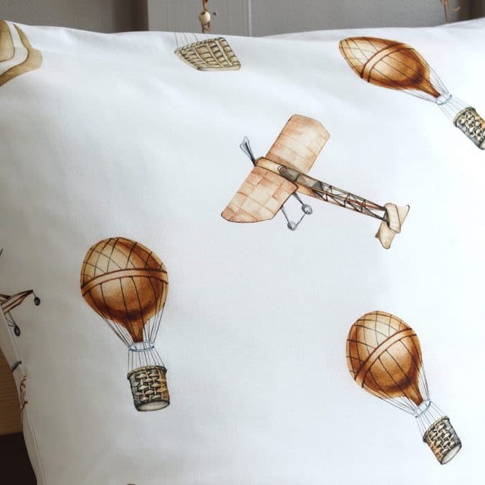 Dekbedovertrek Ballon en VliegtuigDekbedovertrek