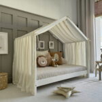 Bedhemel Bedhuisje B - Beige met gouden stippen (Copy)Bedhemel